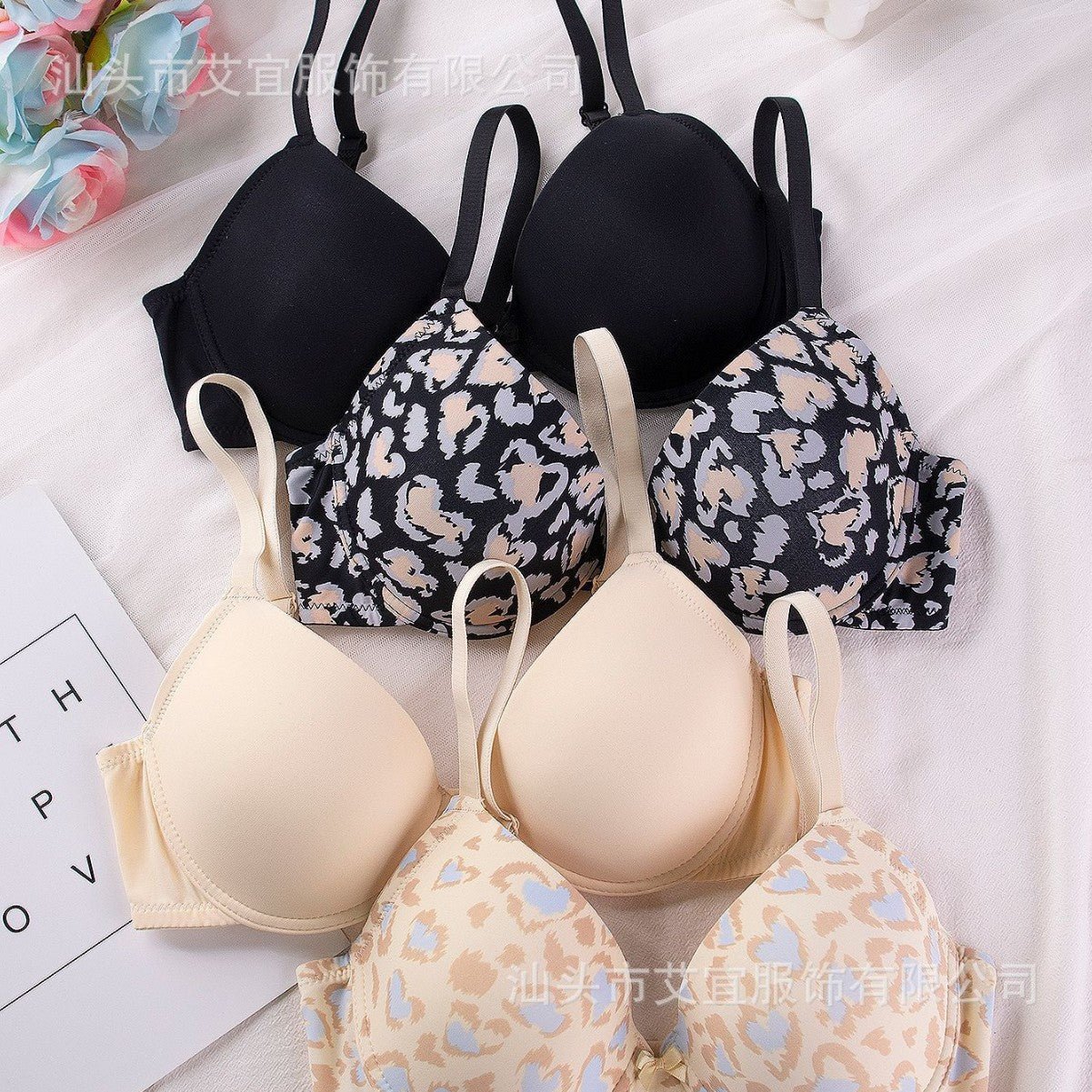 Floral Bloom | 3/4 Cup Gathering Tube Top Bra - Image 3