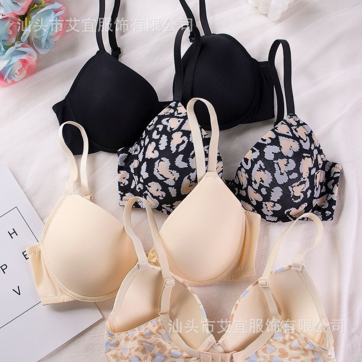 Floral Bloom | 3/4 Cup Gathering Tube Top Bra - Image 4