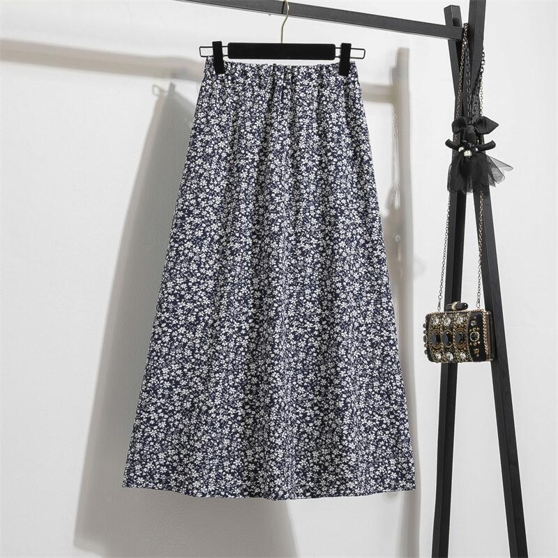 Floral skirt skirt women's summer new thin skirt small flower skirt skirt skirt long skirt summer - Image 2
