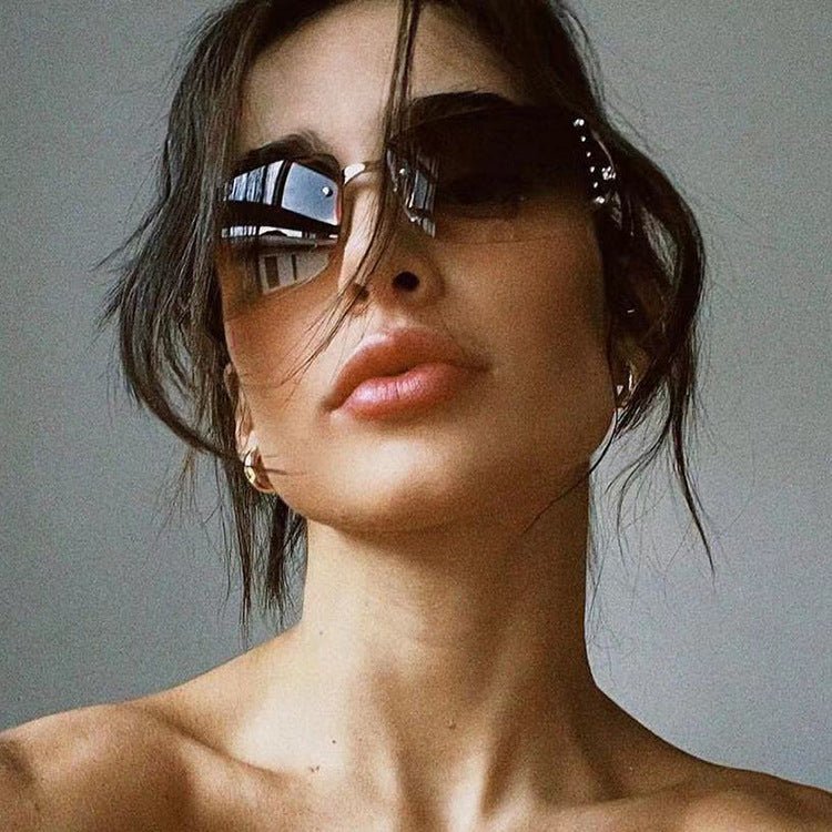 Frameless sunglasses Y2K sweet cool sunglasses 2025 new square sunglasses for women (FD) - Image 13