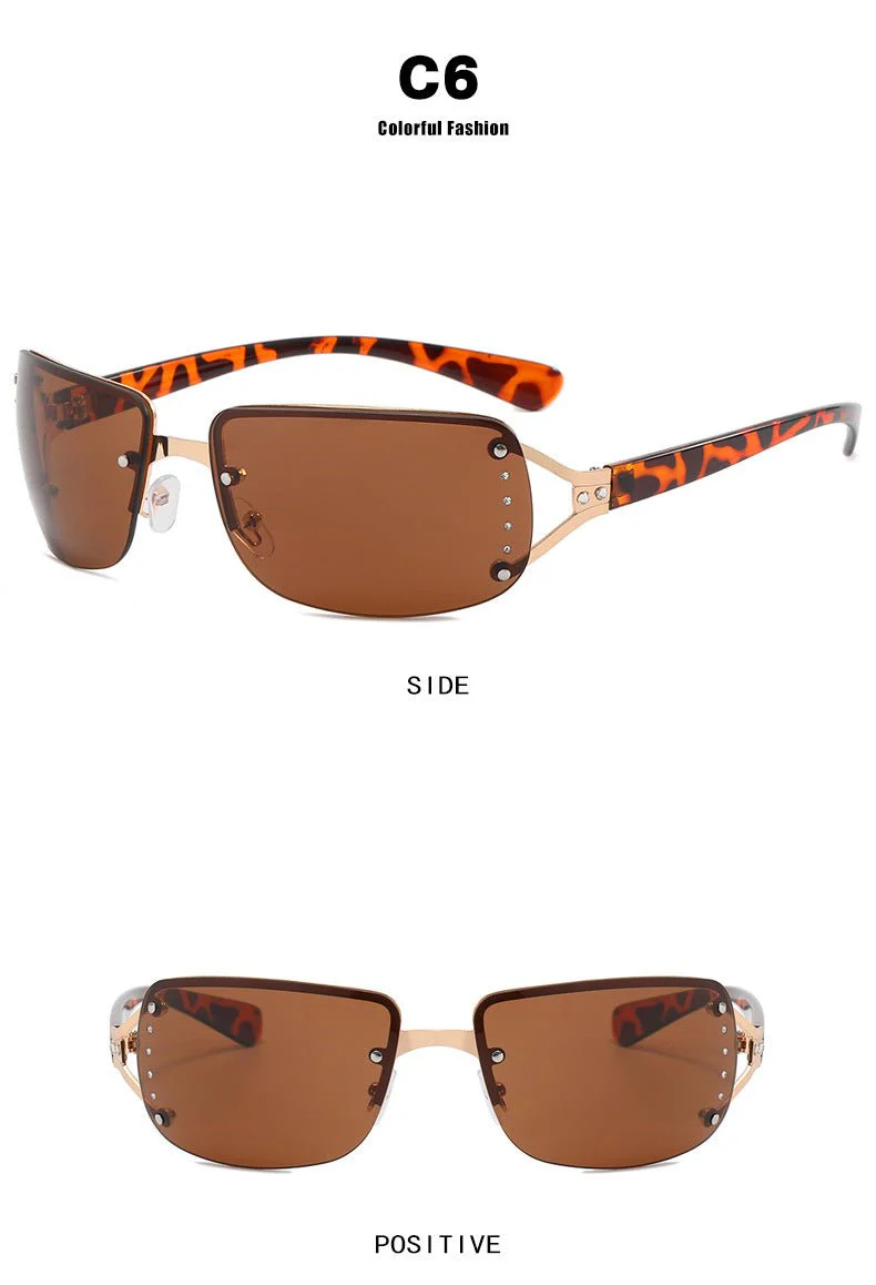 Frameless sunglasses Y2K sweet cool sunglasses 2025 new square sunglasses for women (FD) - Image 20