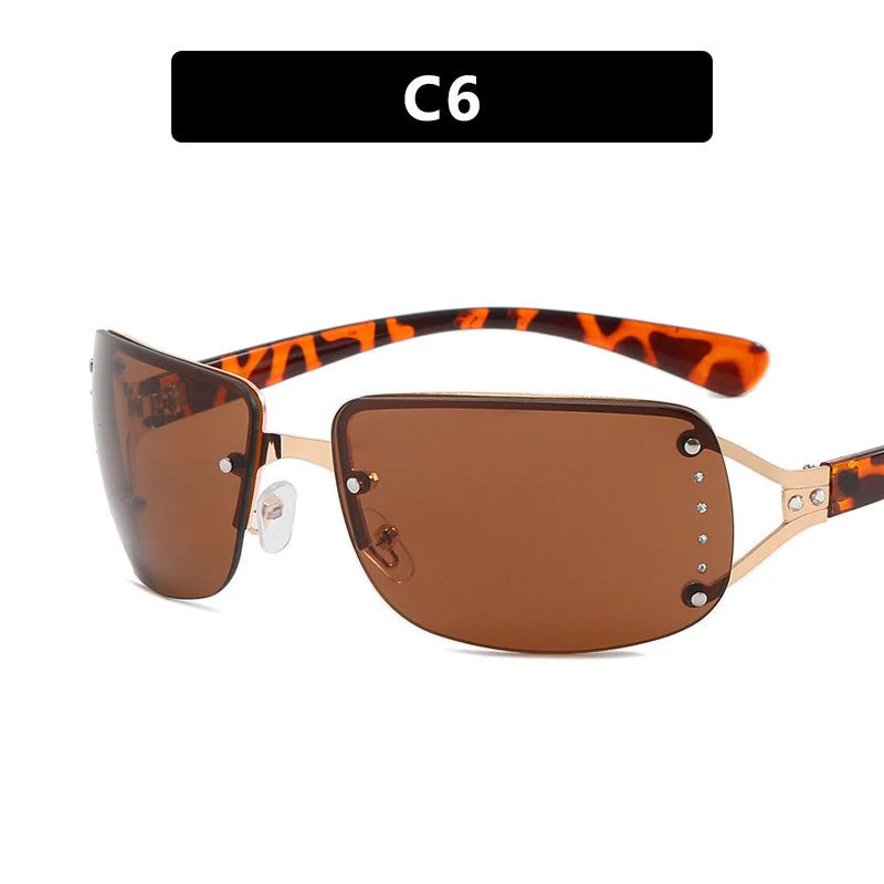 Frameless sunglasses Y2K sweet cool sunglasses 2025 new square sunglasses for women (FD) - Image 6