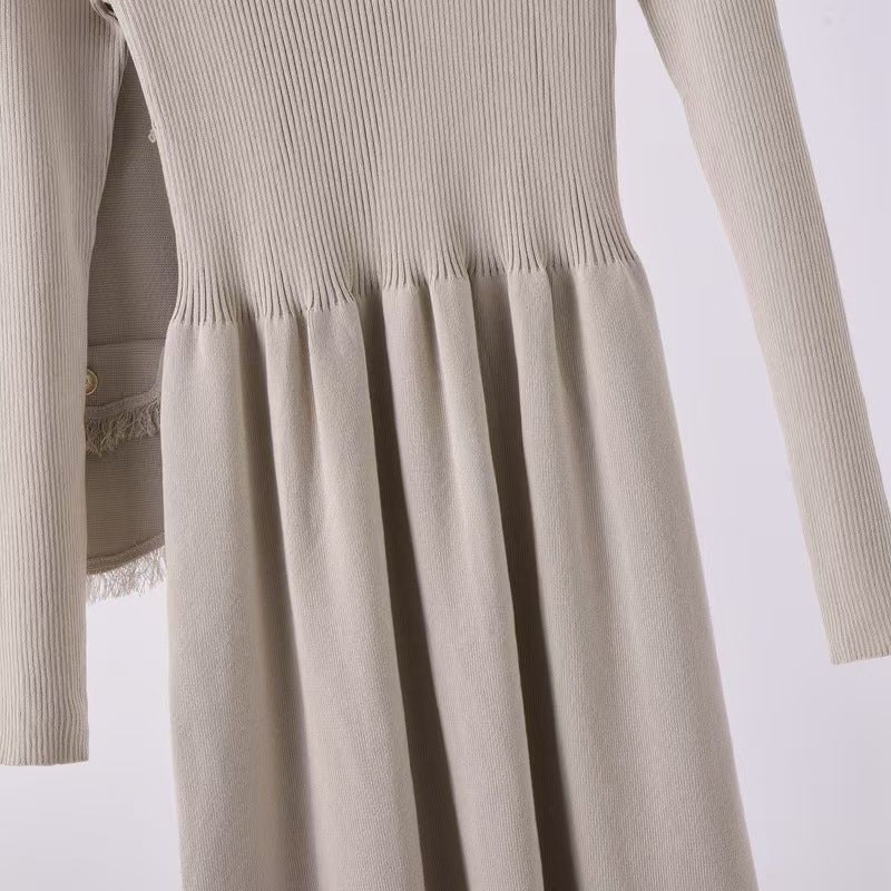 French tassel small fragrant style vest jacket dress two-piece set - Image 4