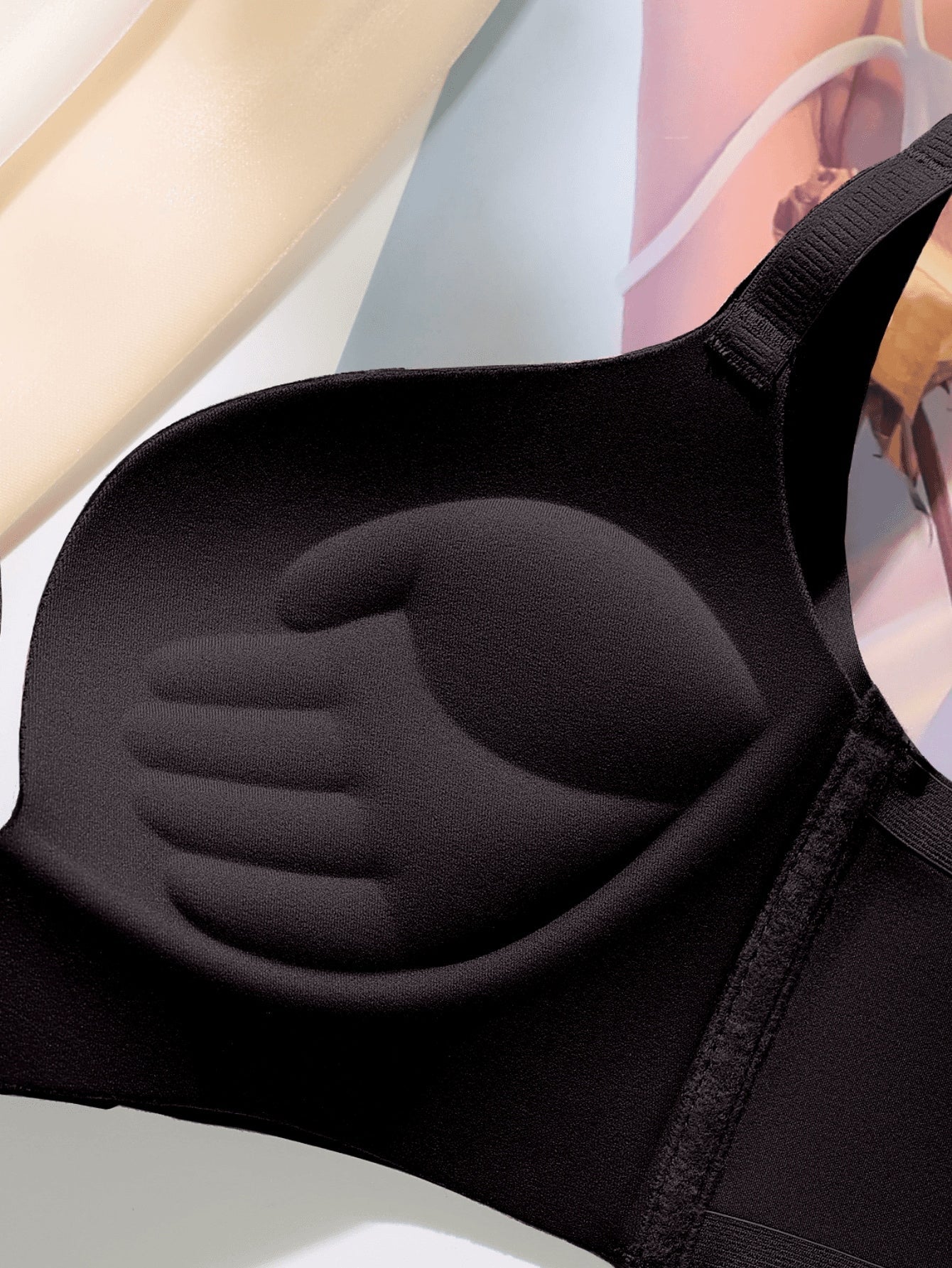 Front Closure Push Up Bra With Thick Padding, Wireless [For Small Bust] - Image 7