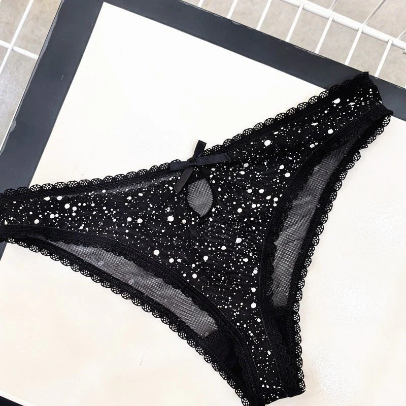 Fun cross hollow T pants female starry sky thongs FD - Image 2