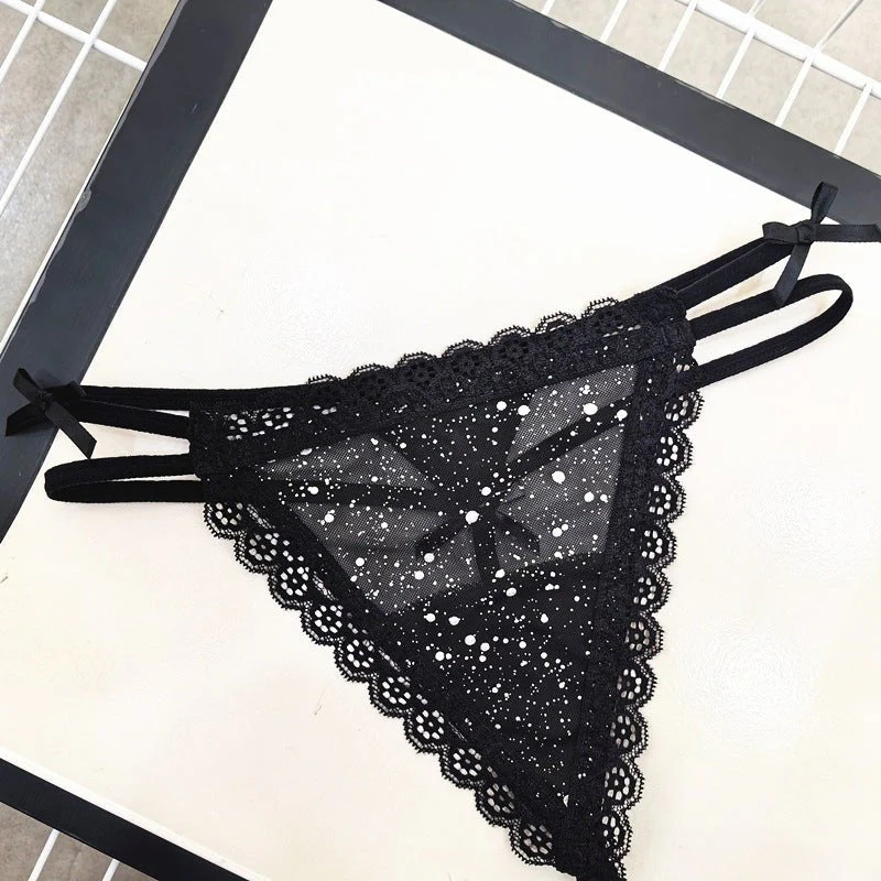 Fun cross hollow T pants female starry sky thongs FD - Image 4