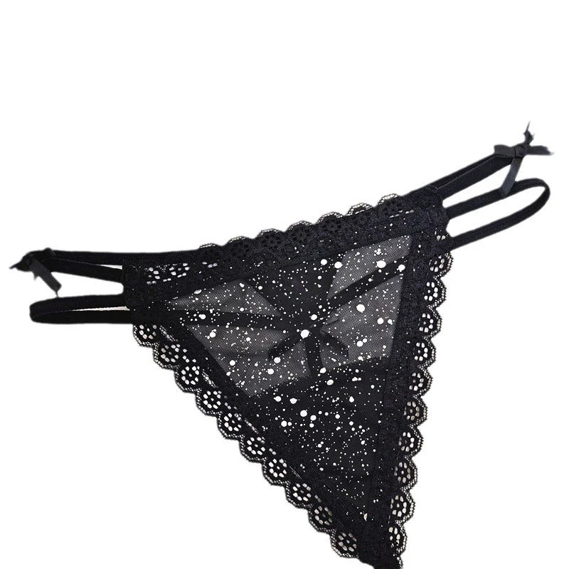 Fun cross hollow T pants female starry sky thongs FD - Image 9
