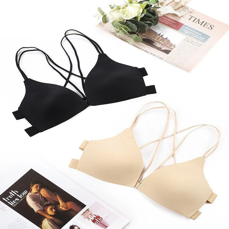 Glossy Lift | Front Buckle No-Wire Push-Up Bra Set - Image 12