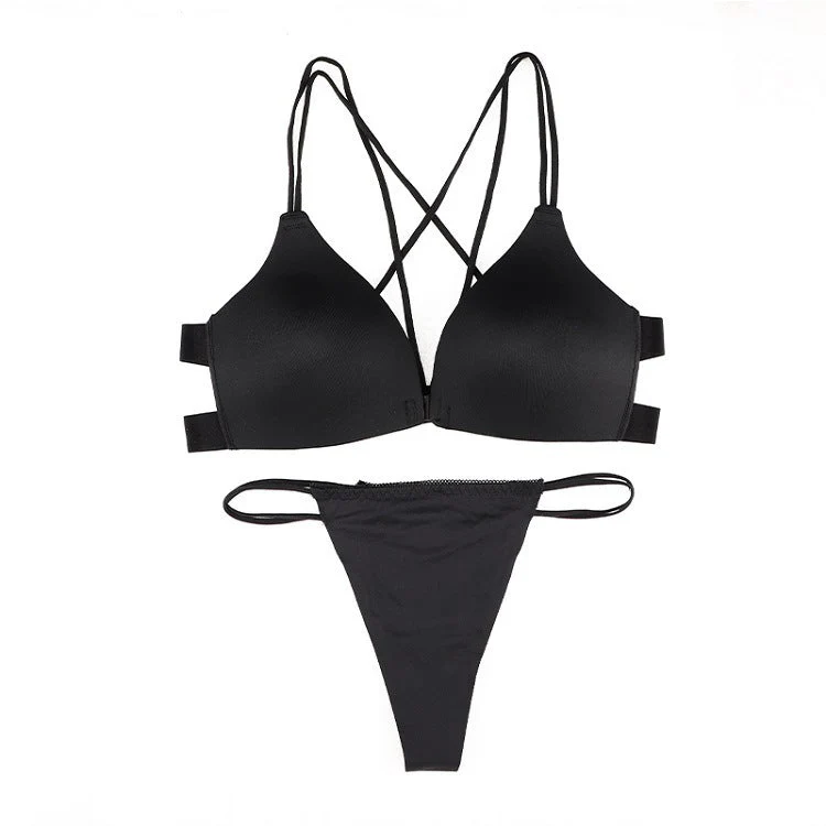 Glossy Lift | Front Buckle No-Wire Push-Up Bra Set - Image 13