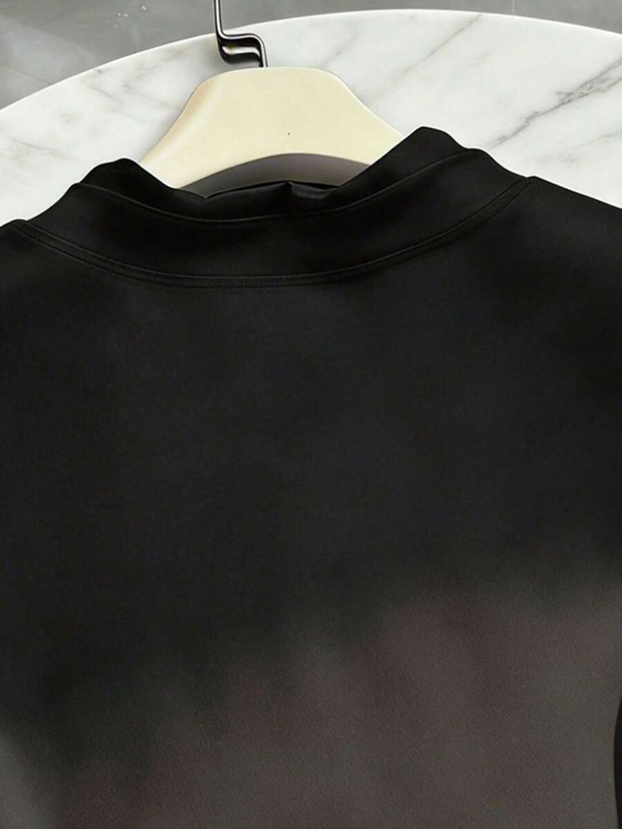 Women's Summer Knitted, Cap Sleeve V-Neck T-Shirt With Drawstring Scarf - Image 17