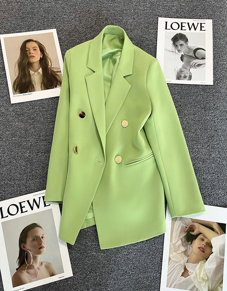Gold Sovereign | Double-Breasted Mosaic Suit Jacket - Image 22