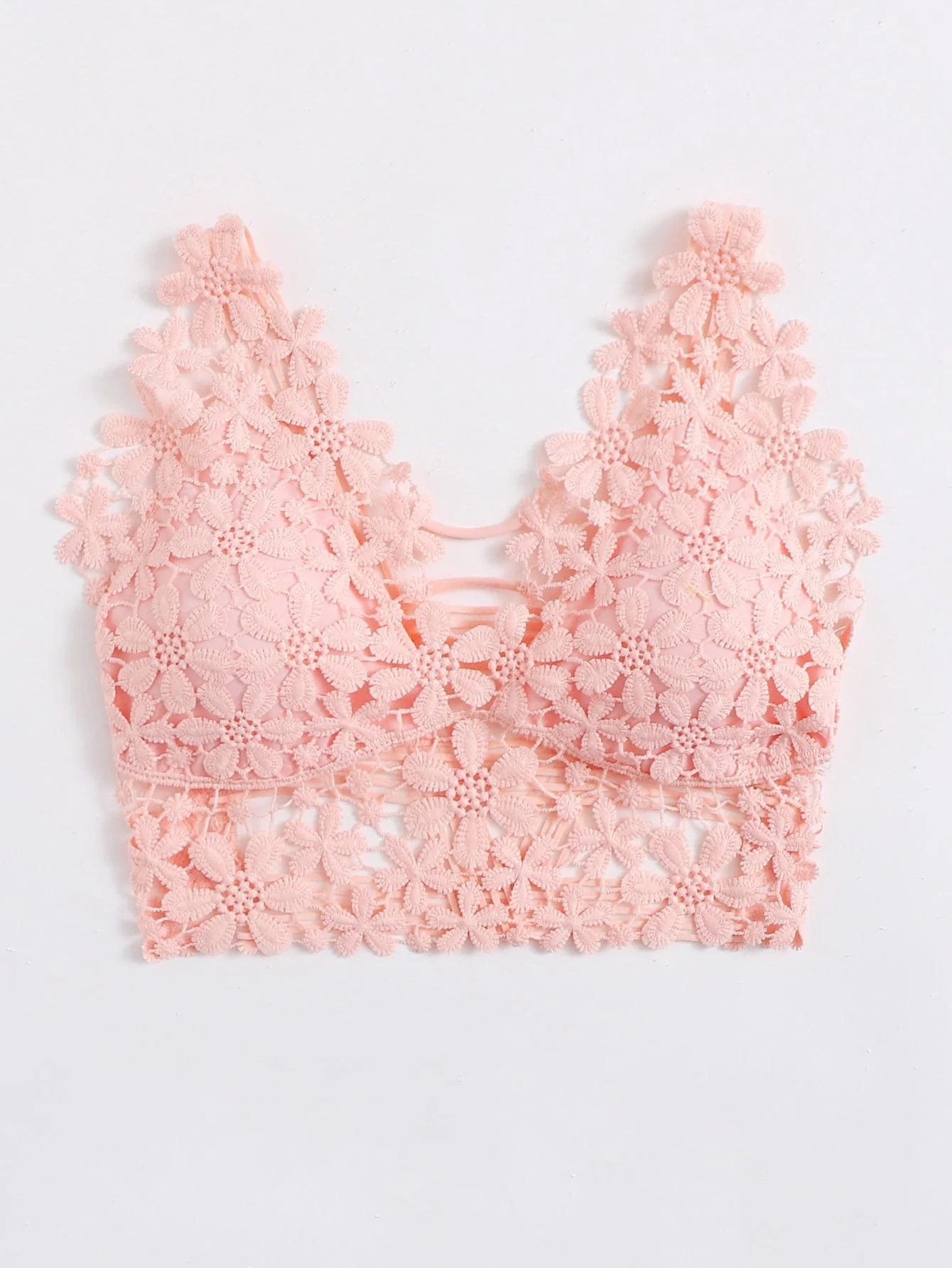 Guipure Elegance | Lace Longline Bralette One-Size - Image 10
