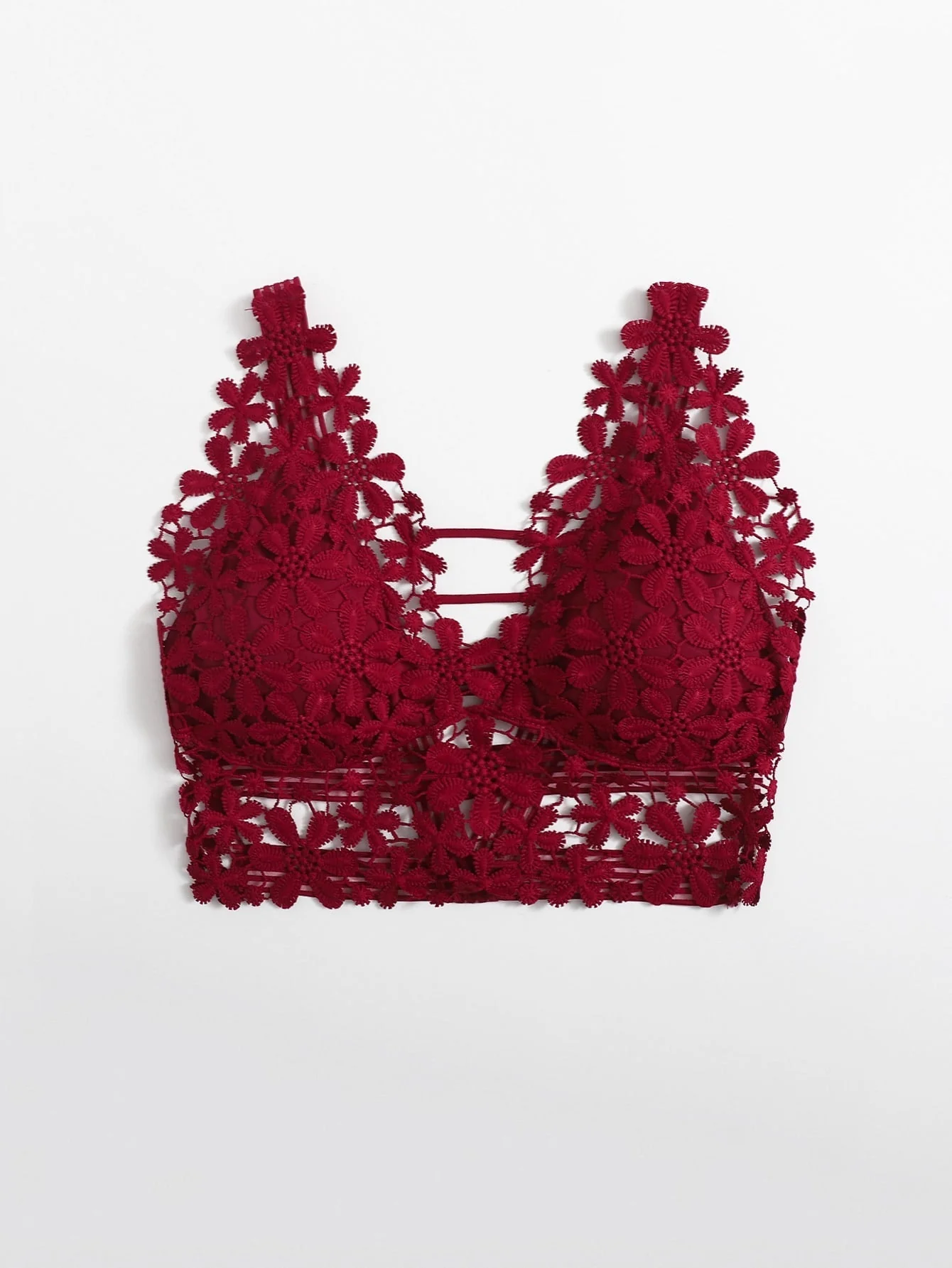 Guipure Elegance | Lace Longline Bralette One-Size - Image 15