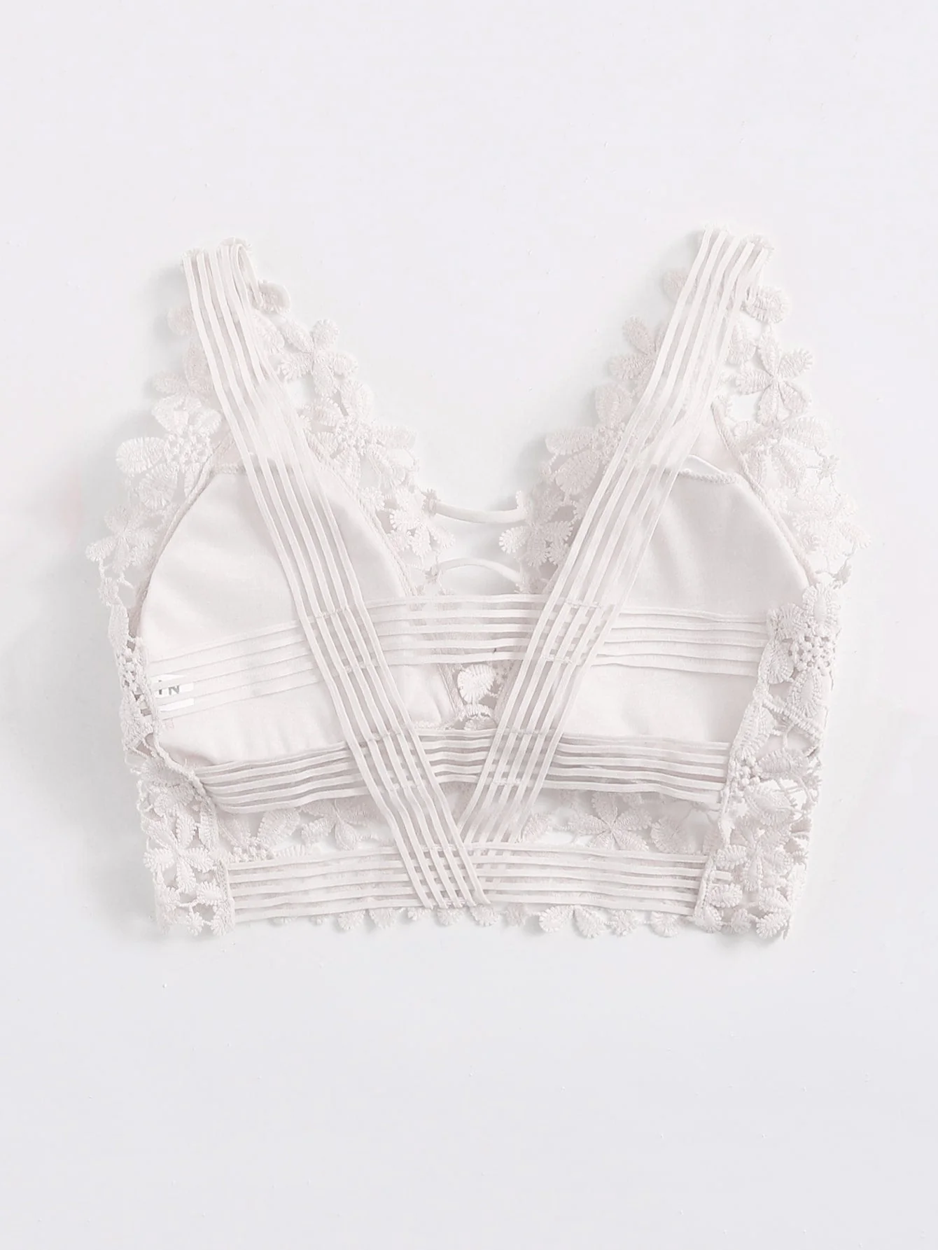 Guipure Elegance | Lace Longline Bralette One-Size - Image 18