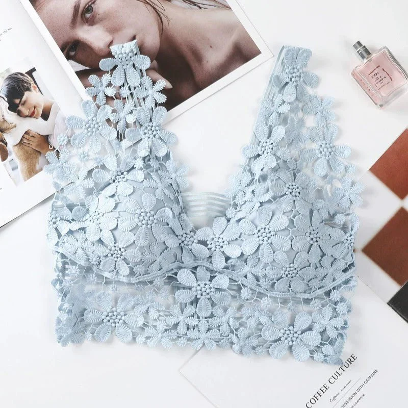 Guipure Elegance | Lace Longline Bralette One-Size - Image 5