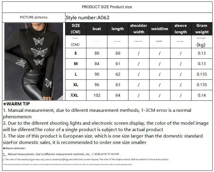 Heavy Industry Butterfly Hot Diamond Long Sleeve Bottom T-Shirt Top Women - Image 7