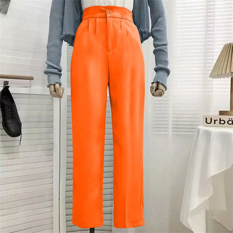 High waist drape casual wide leg suit pants for women - Image 19