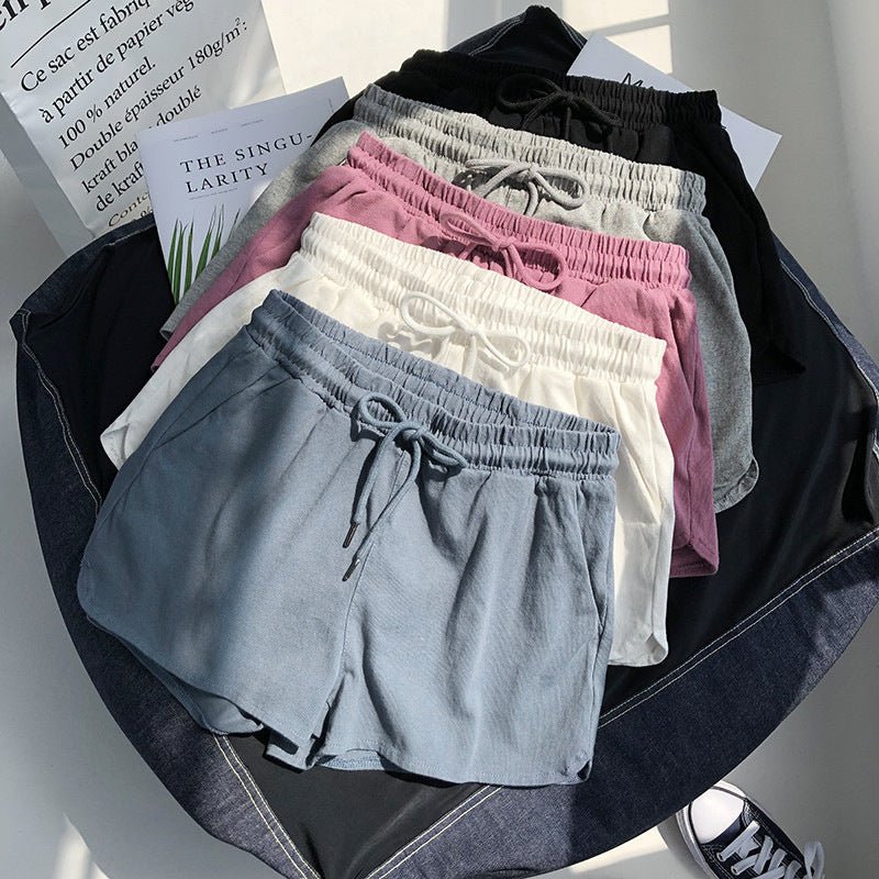High waist elastic waist sports shorts women's loose casual outer wear 2025 new wide leg pants home shorts summer - Image 12