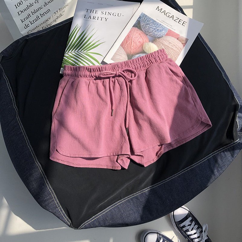 High waist elastic waist sports shorts women's loose casual outer wear 2025 new wide leg pants home shorts summer - Image 14