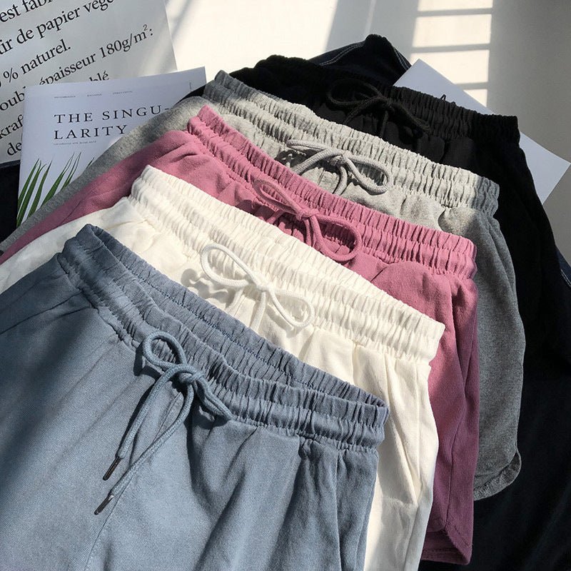 High waist elastic waist sports shorts women's loose casual outer wear 2025 new wide leg pants home shorts summer - Image 17