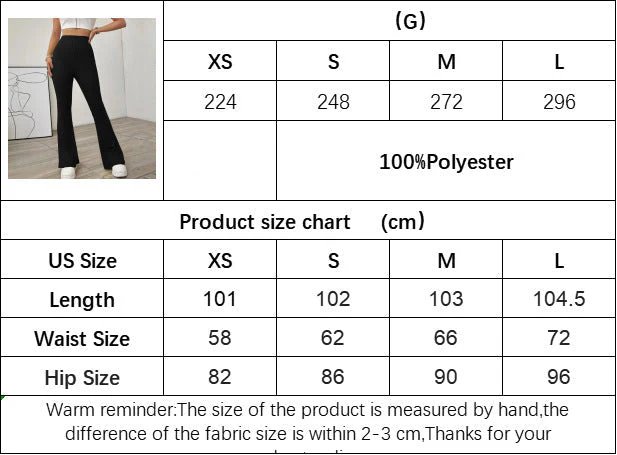 High Waist Slimming Beltless Flared Knitted Casual Pants Women - Image 8
