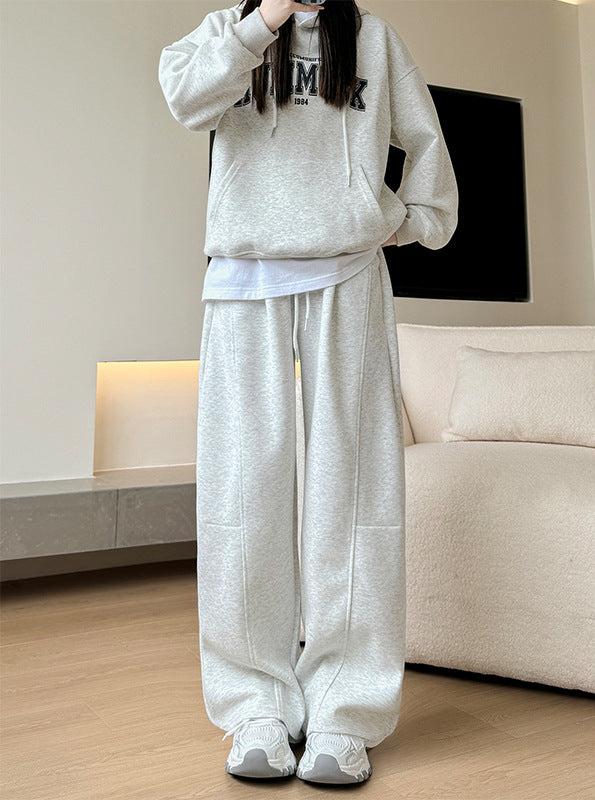 High-Waist Wide-Leg Cotton Blend Pants – Loose Fit, Drawstring, Japanese & Korean Leisure Casual Style - Image 12