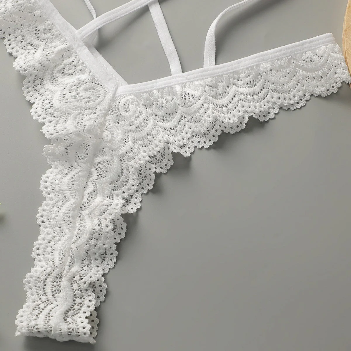 Hollow Desire | Lace Hollow Pure Desire Panties Set Black & White - Image 5