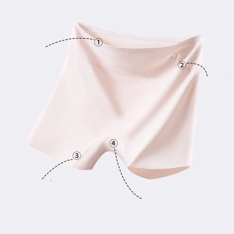 Ice silk safety pants women's anti-light and non-curling two-in-one underwear pure cotton crotch high waist seamless leggings FD - Image 3