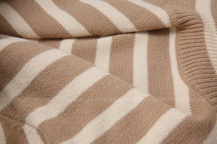 Japanese & Korean 2-Piece Pants Suit | V-Neck Cardigan + Straight-Leg Trousers | Solid & Striped/ Plaid Variants FD - Image 11