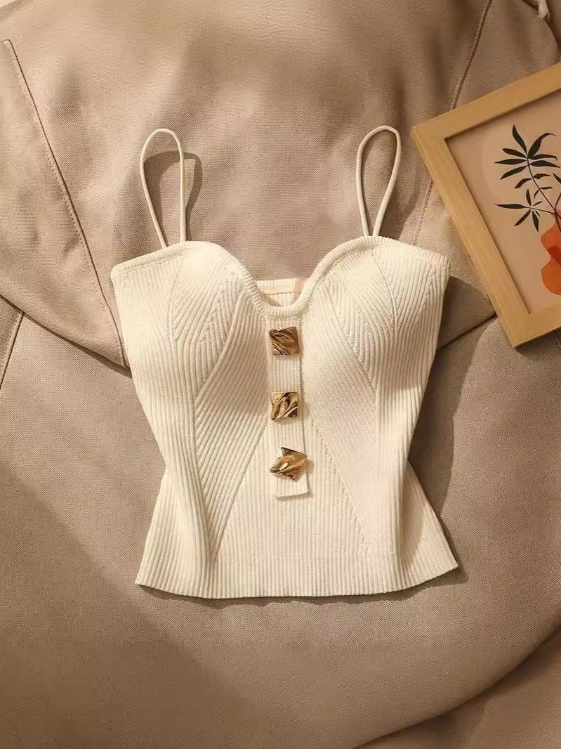 Knitted Tube Top Camisole Vest for Women FD