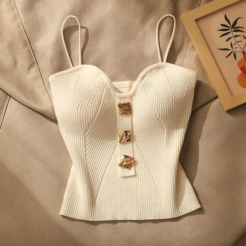 Knitted Tube Top Camisole Vest for Women FD - Image 2