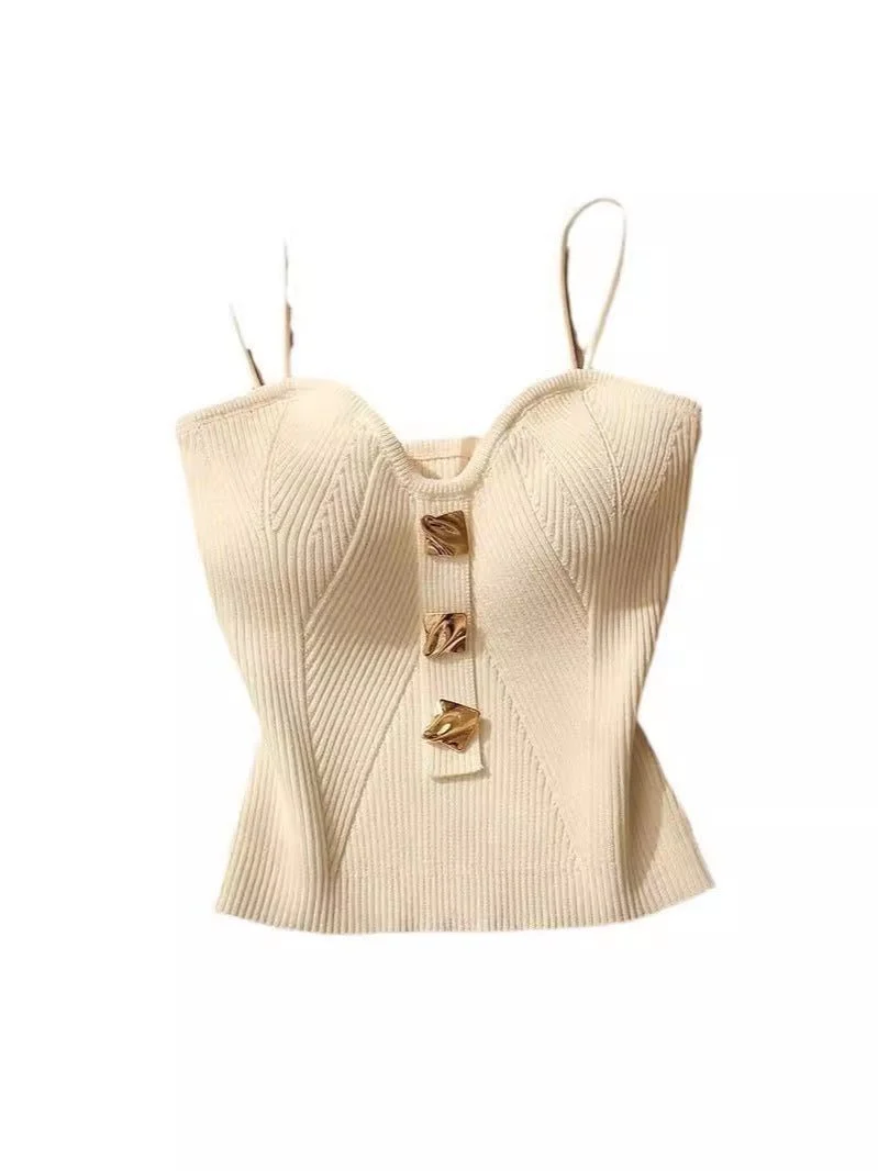 Knitted Tube Top Camisole Vest for Women FD - Image 7