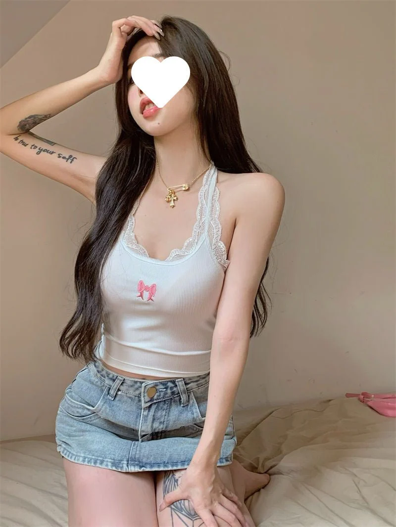 Korean lace halter neck camisole small vest for women summer new style - Image 8