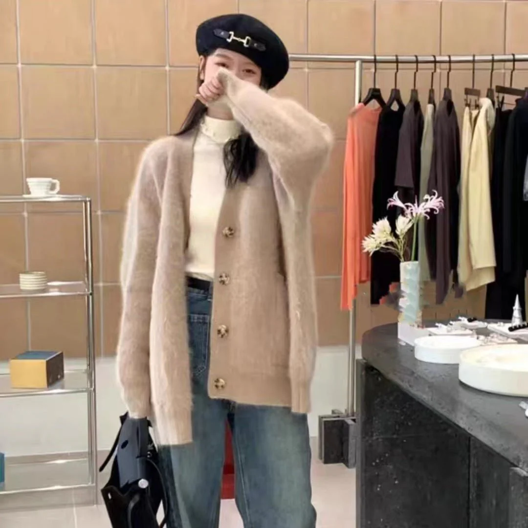 Korean soft waxy sweater knitted cardigan FD - Image 4
