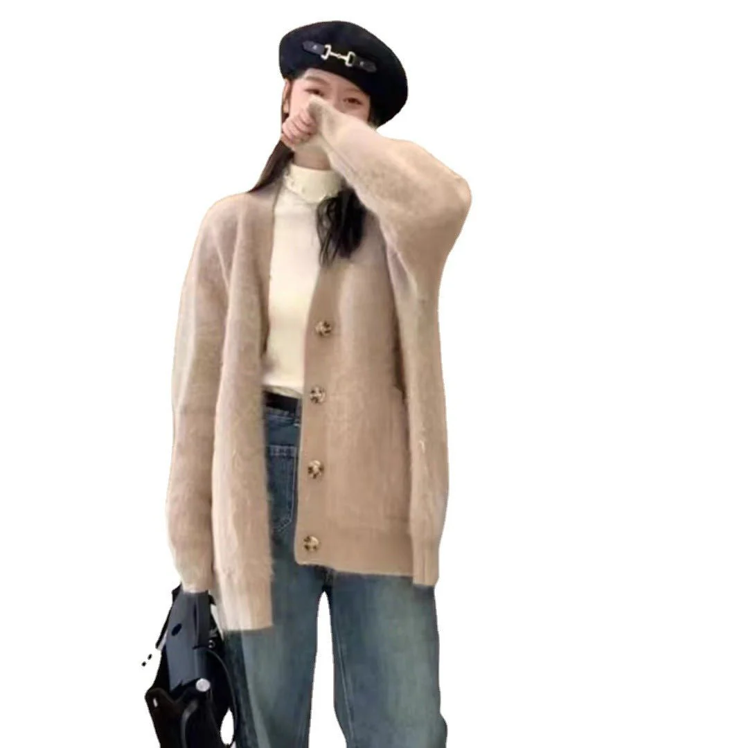 Korean soft waxy sweater knitted cardigan FD - Image 5
