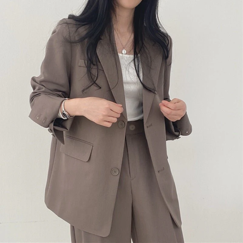 Korean style casual women office suit set FD - Image 19