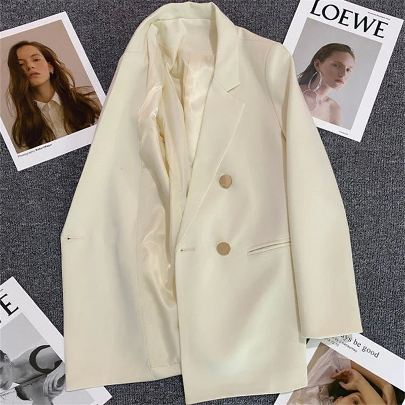 Korean style high-end British style double-breasted suit jacket FD - Image 12