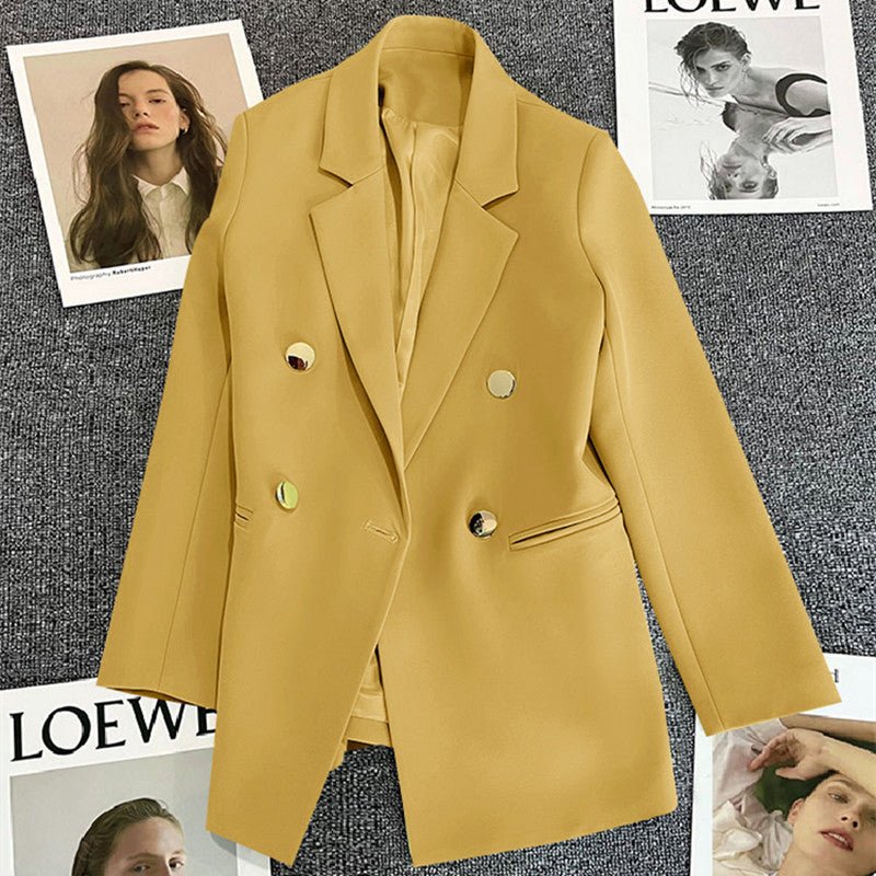 Korean style high-end British style double-breasted suit jacket FD - Image 14