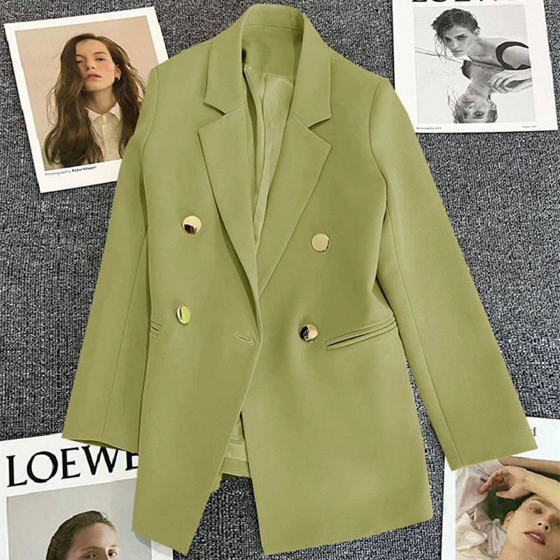 Korean style high-end British style double-breasted suit jacket FD - Image 15