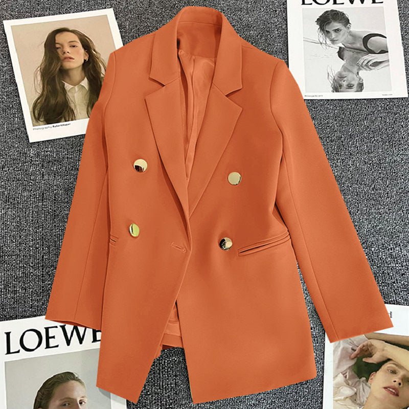 Korean style high-end British style double-breasted suit jacket FD - Image 16