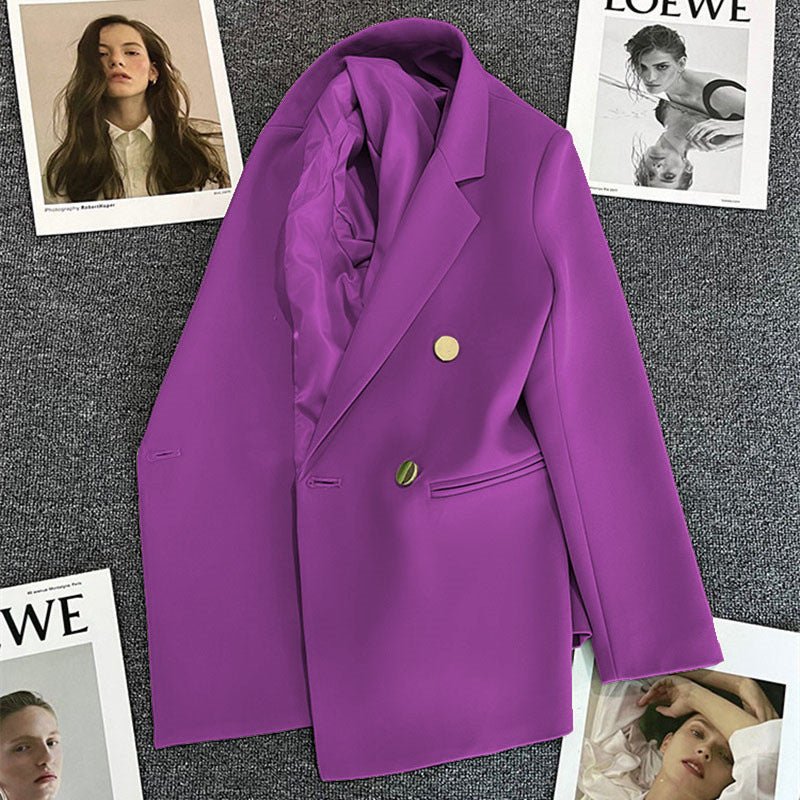 Korean style high-end British style double-breasted suit jacket FD - Image 20
