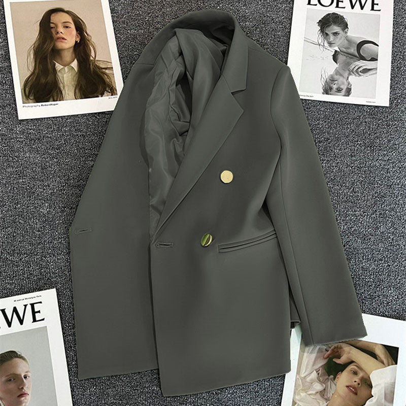 Korean style high-end British style double-breasted suit jacket FD - Image 21