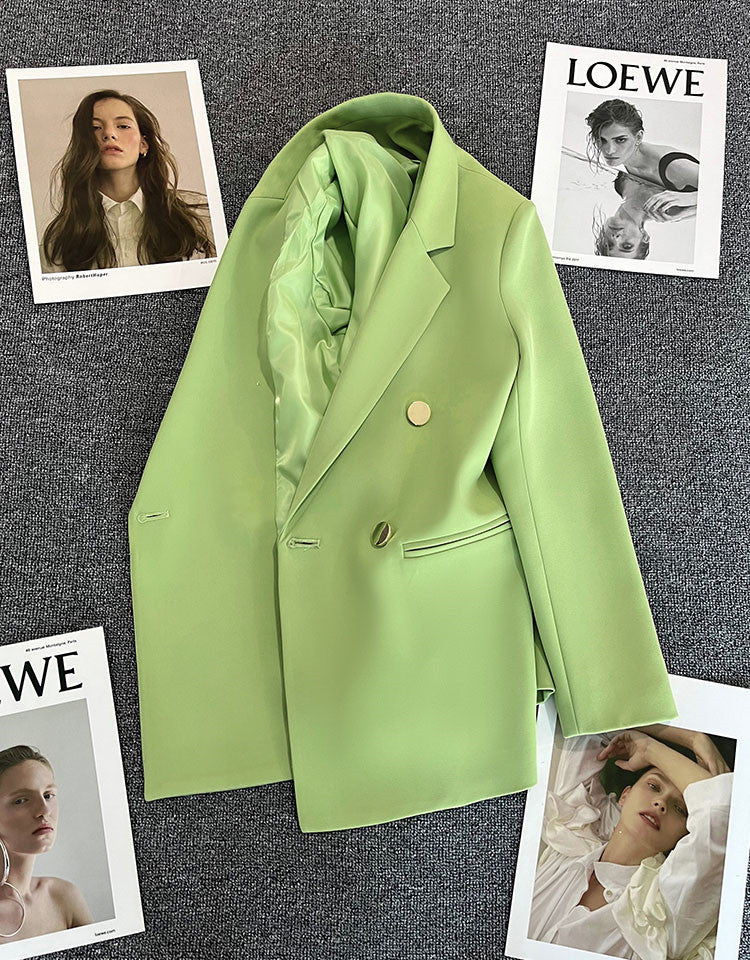 Korean style high-end British style double-breasted suit jacket FD - Image 23