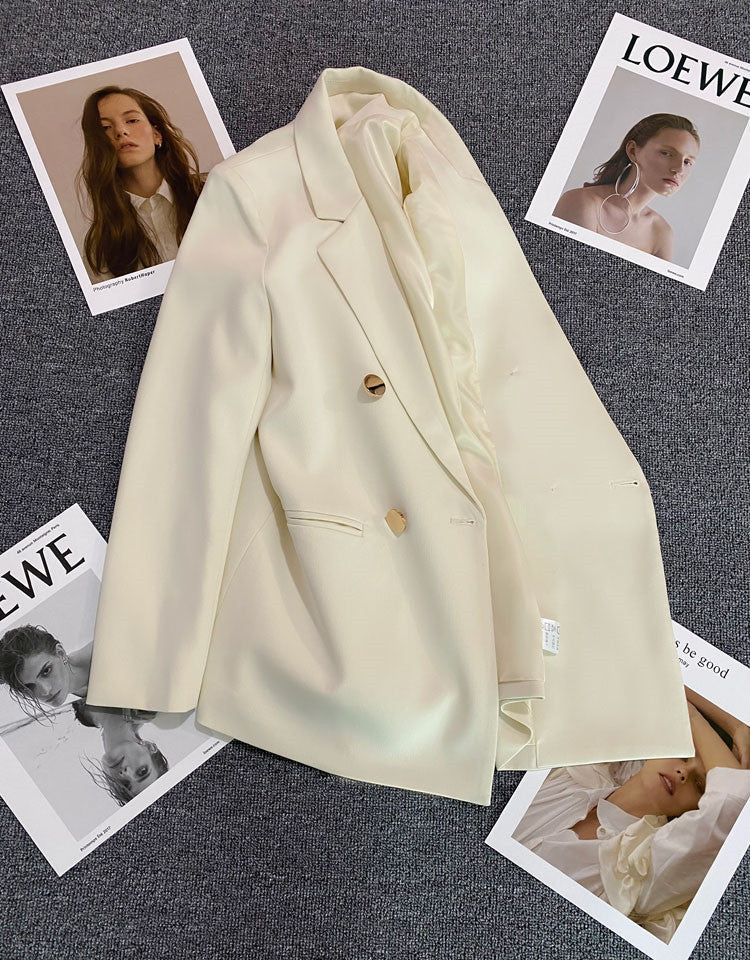Korean style high-end British style double-breasted suit jacket FD - Image 29