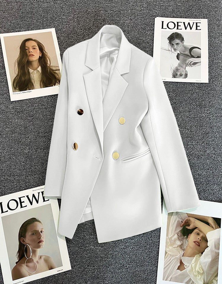 Korean style high-end British style double-breasted suit jacket FD - Image 37