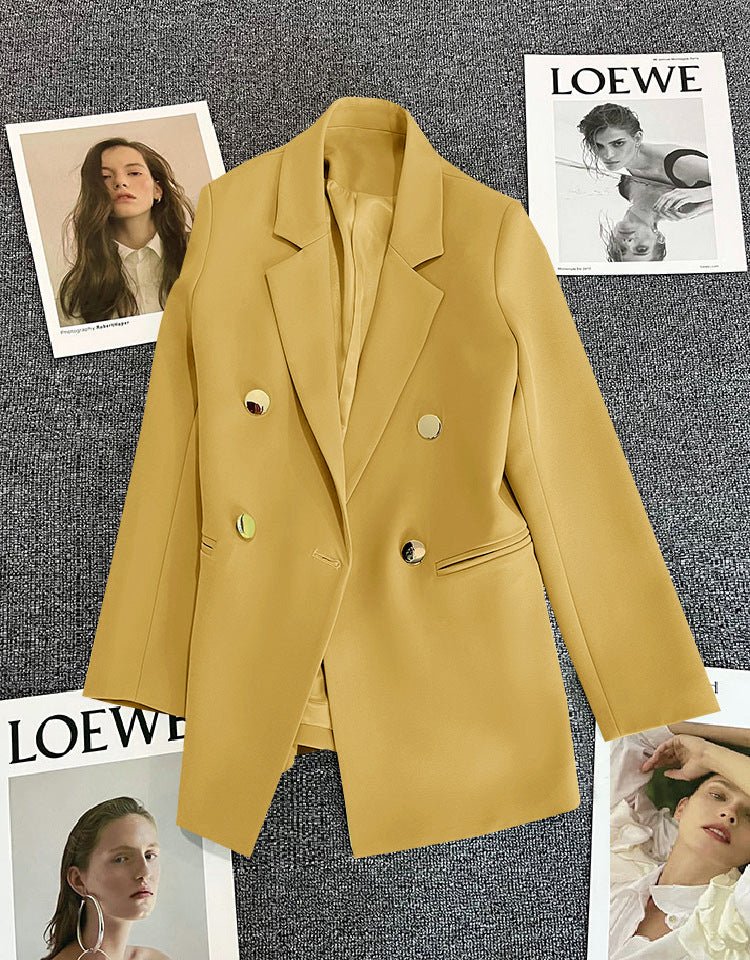 Korean style high-end British style double-breasted suit jacket FD - Image 60