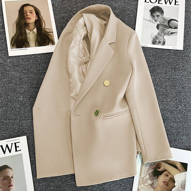 Korean style high-end British style double-breasted suit jacket FD - Image 61
