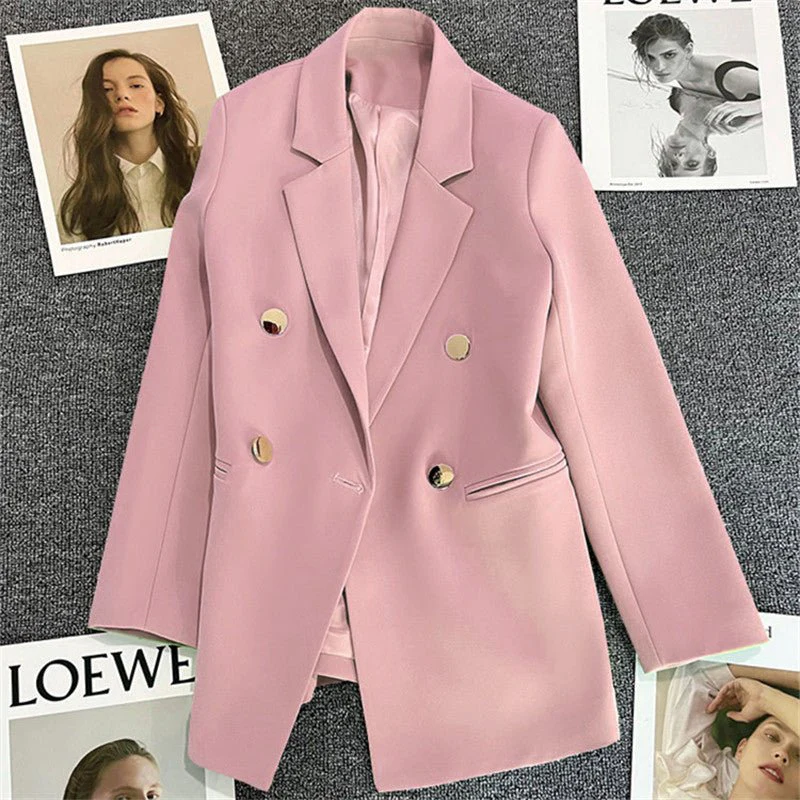 Korean style high-end British style double-breasted suit jacket FD - Image 8