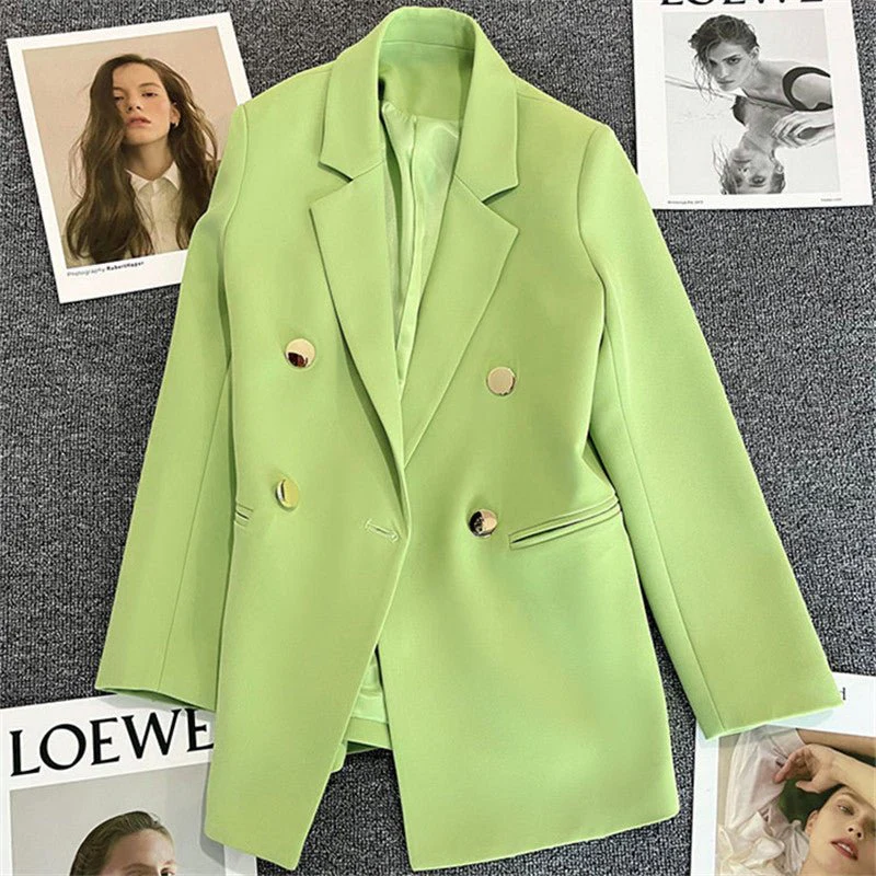 Korean style high-end British style double-breasted suit jacket FD - Image 9