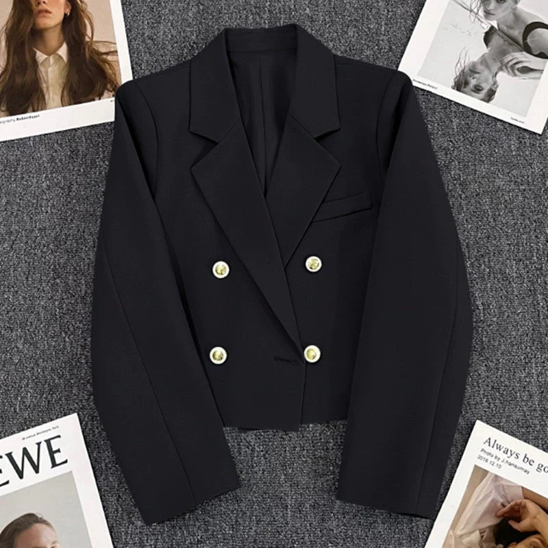 Korean style loose straight tube slim 2025 spring Office Jacket FD